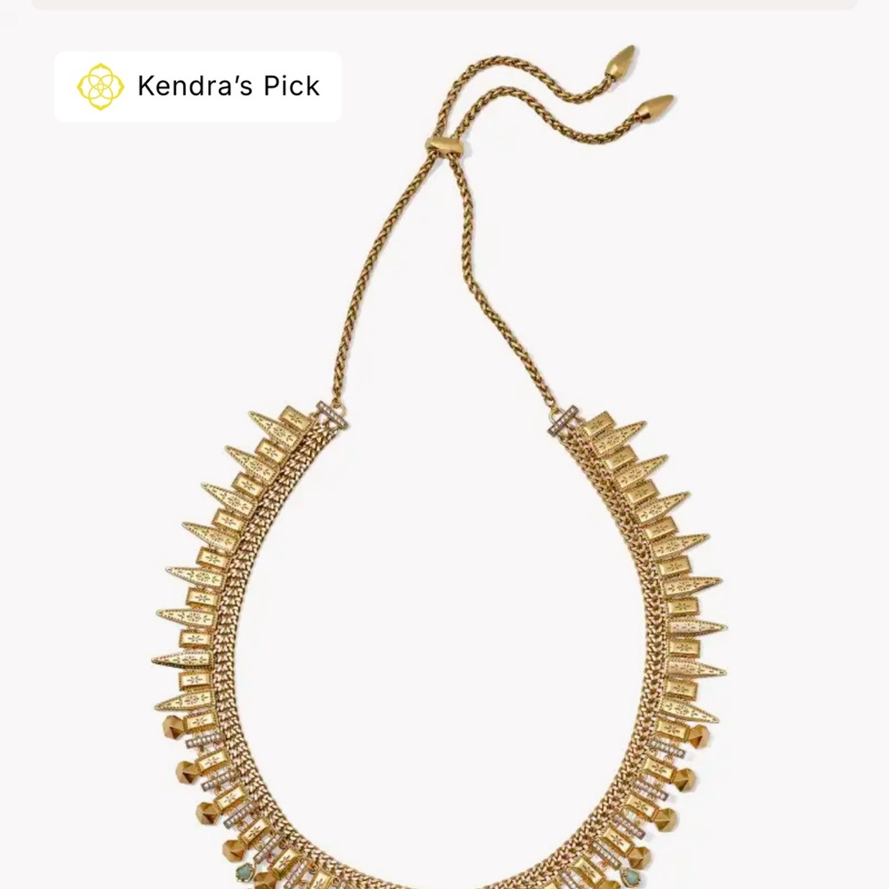Serayah Vintage Gold Collar Statement Necklace - Picture 2 of 2